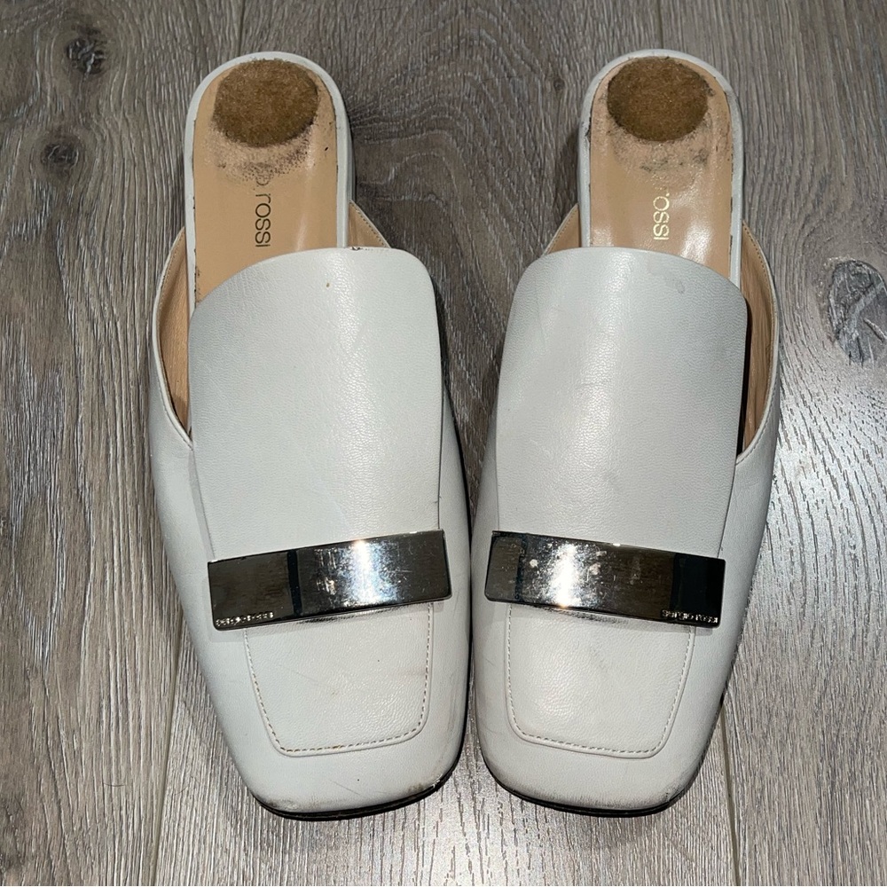 Sergio Rossi Leather Flat Mules